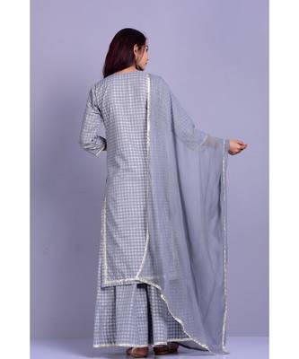 Grey and White Garara Set 5