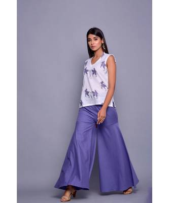 Purple and White Co-ord Set 1