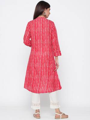 Red printed rayon kurtas-and-kurtis 2