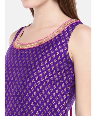 Ethnicity Women Purple Sleeveless Top 2