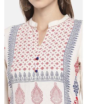 Ethnicity Women Ecru Three-Fourth Kurta 2