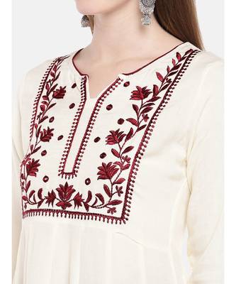 Ethnicity Women Ecru Three-Fourth Kurta 2