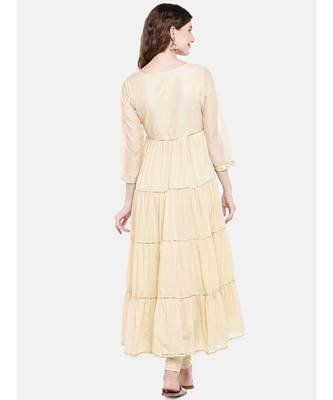 Ethnicity Women Beige Three-Fourth Kurta 4