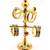 E-Handicrafts Pure Brass Bangle Stand/Bangle Holder Jewellery Stand with Flower vase Stand at top for Women 13 inches