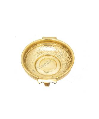 E-Handicrafts Pure Brass Urli/Uruli Hammered Bowl (14 Inches) 3