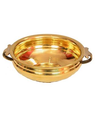 E-Handicrafts Brass Handcrafted Urli Bowl (Gold_8.25 Inch X 3 Inch) 1