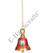 E-Handicrafts Brass Hanging Bell (Pink Gold_5 x 4 cm)