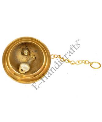 E-Handicrafts Brass Hanging Bell (Pink Gold_5 x 4 cm) 3