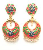 RozMili Gold plated Meenakari design alloy metal Drop Earring for women & girls