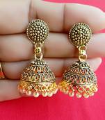 RozMili Oxidized Gold Plated Alloy metal Latest Designer Jhumki for Women & Girls