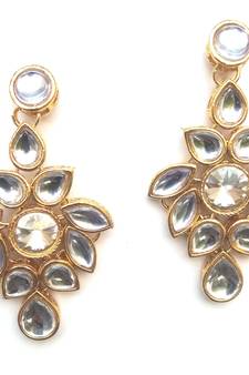 RozMili latest Designer kundan Drop part wear earrings