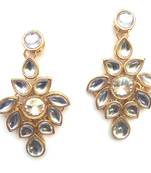 RozMili latest Designer kundan Drop part wear earrings