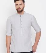 White plain pure cotton men-kurtas