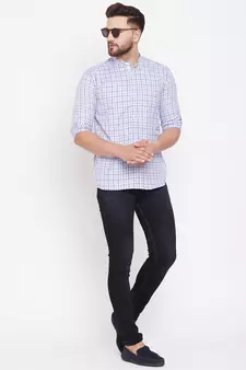 White plain pure cotton men-kurtas