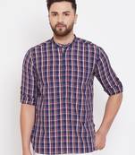 Blue plain pure cotton men-kurtas