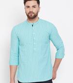 Multicolor plain pure cotton men-kurtas
