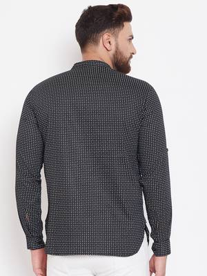 Black plain pure cotton men-kurtas 3