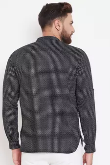 Black plain pure cotton men-kurtas