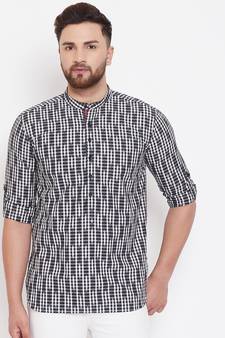 Multicolor plain pure cotton men-kurtas