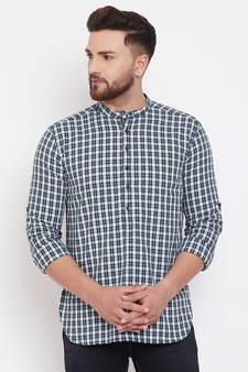 Multicolor plain pure cotton men-kurtas