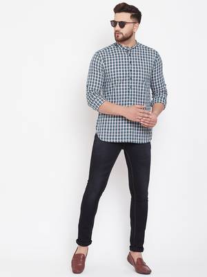 Multicolor plain pure cotton men-kurtas 2