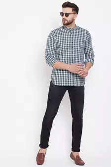 Multicolor plain pure cotton men-kurtas