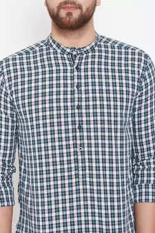 Multicolor plain pure cotton men-kurtas