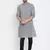 Grey plain pure cotton men-kurtas