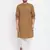 Brown plain pure cotton men-kurtas