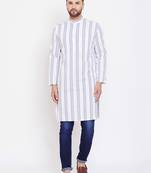 White plain pure cotton men-kurtas