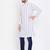 White plain pure cotton men-kurtas