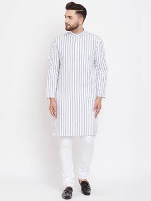 White plain pure cotton men-kurtas 1