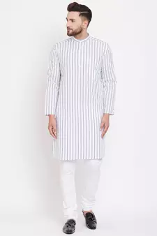 White plain pure cotton men-kurtas