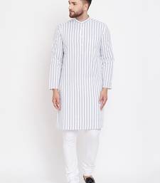 White plain pure cotton men-kurtas