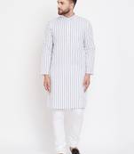 White plain pure cotton men-kurtas