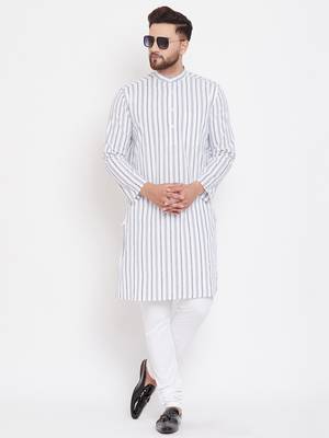 White plain pure cotton men-kurtas 2
