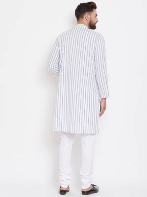 White plain pure cotton men-kurtas 3