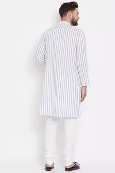 White plain pure cotton men-kurtas