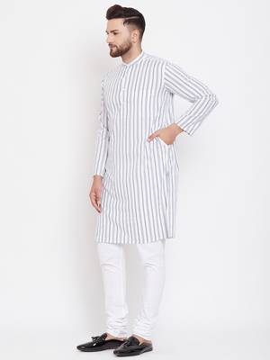White plain pure cotton men-kurtas 4