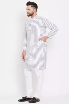 White plain pure cotton men-kurtas