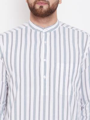 White plain pure cotton men-kurtas 5