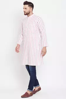 White plain pure cotton men-kurtas