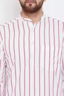 White plain pure cotton men-kurtas