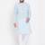 Blue plain pure cotton men-kurtas