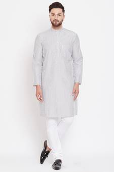 White plain pure cotton men-kurtas