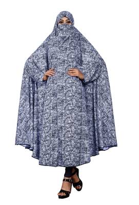 Justkartit Casual Wear Printed Viscose Lycra Chaderi Abaya Burqa for Women 1