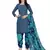 Blue printed crepe salwar