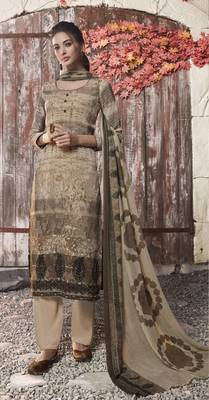 Cream geometric print crepe salwar 1