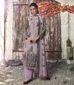 Multicolor geometric print crepe salwar