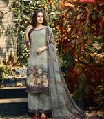 Grey digital print crepe salwar
